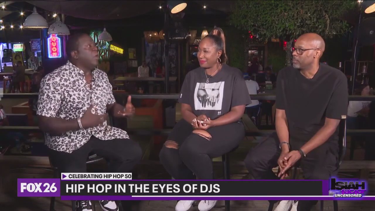 Spinning records of Hip Hop