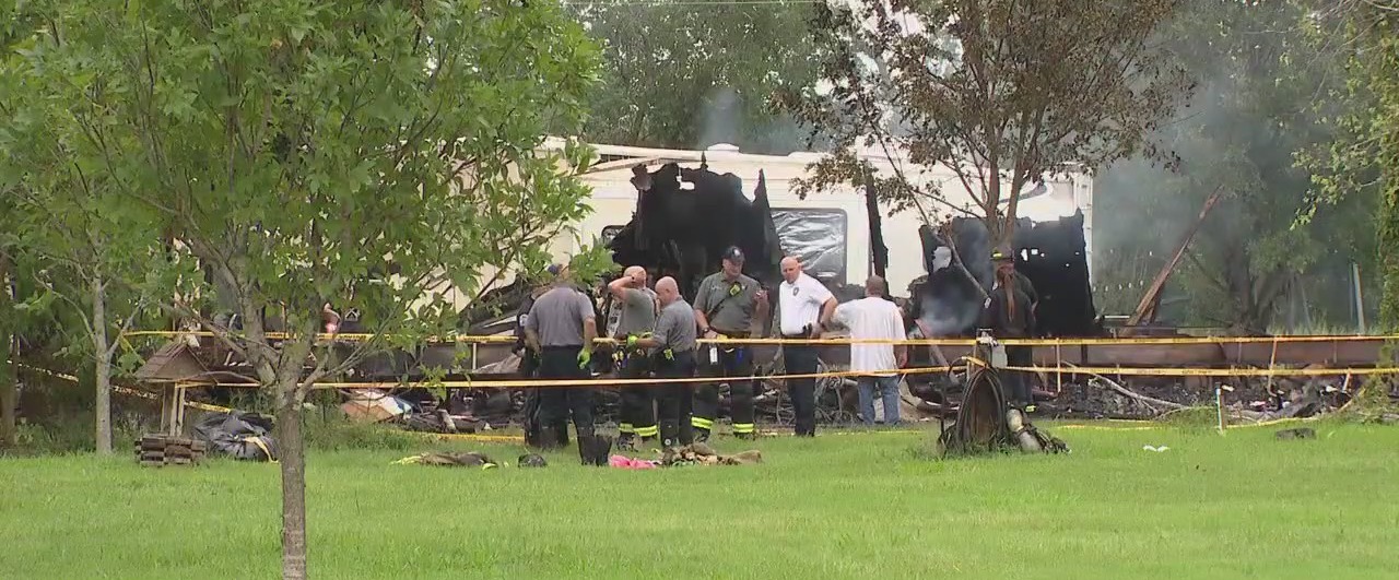 Update:Firefighters sent to hospital while battling fire