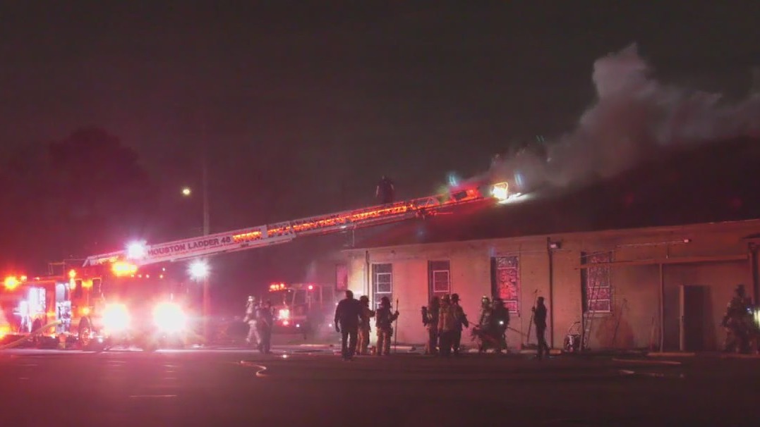 Historic Houston church catches on fire