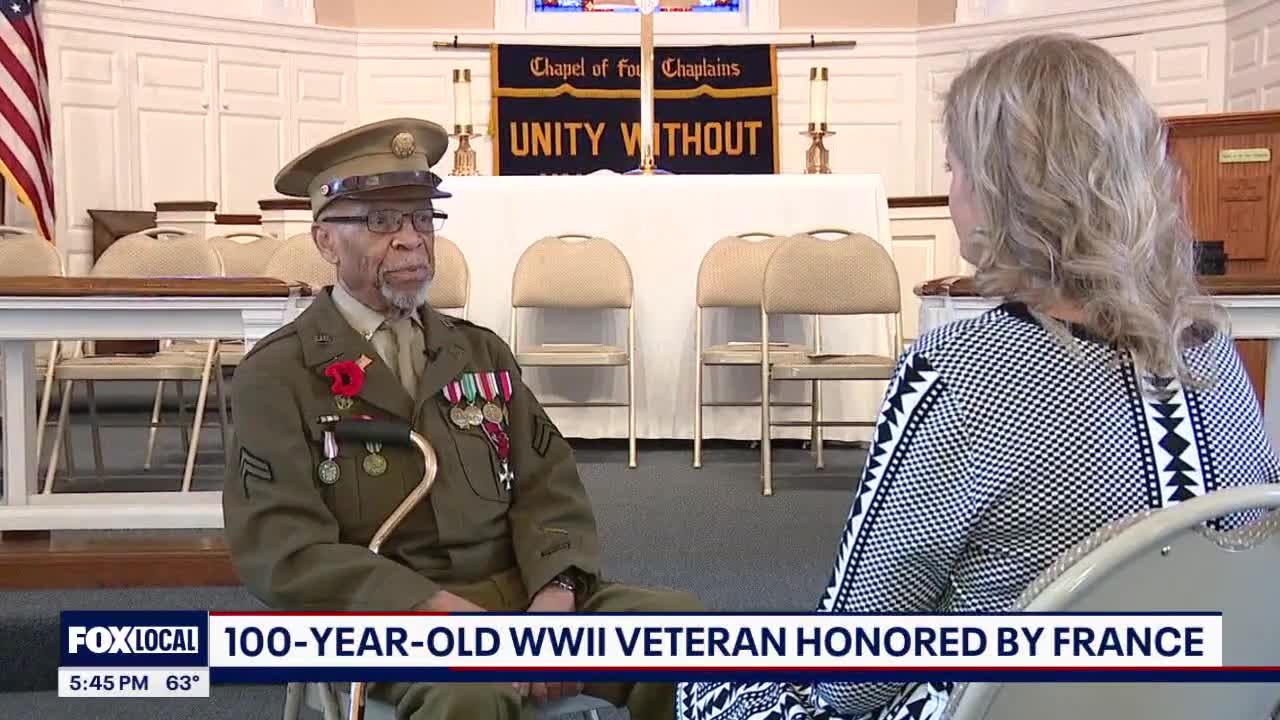100-year-old WWII veteran honored by France