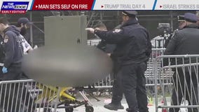 Man sets himself on fire in New York