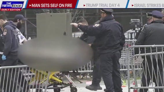 Man sets himself on fire in New York