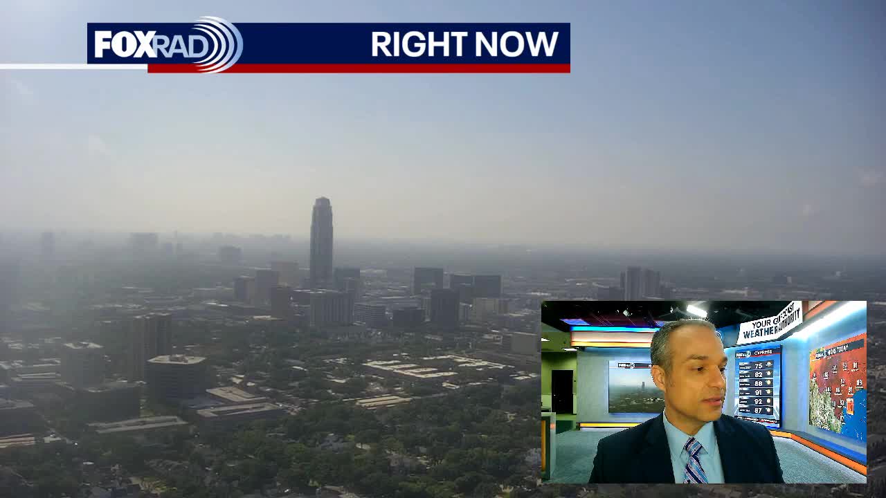 Why is the Houston sky hazy?