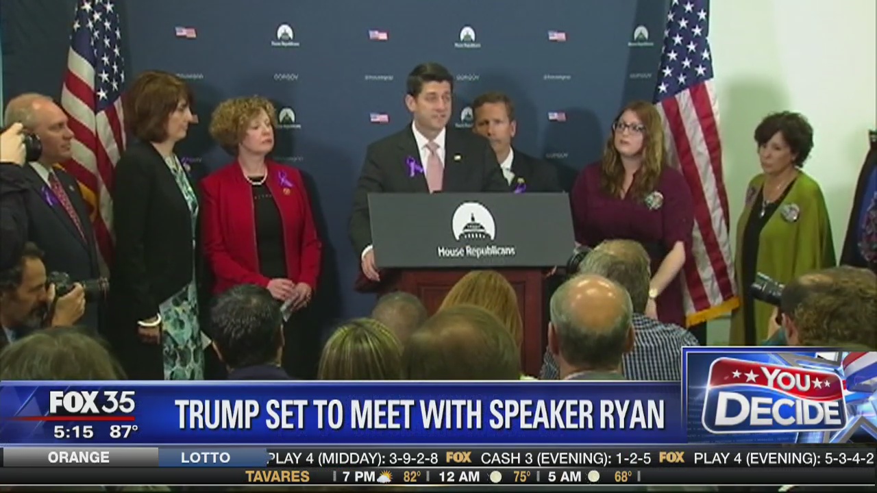Paul Ryan to meet with Donald Trump