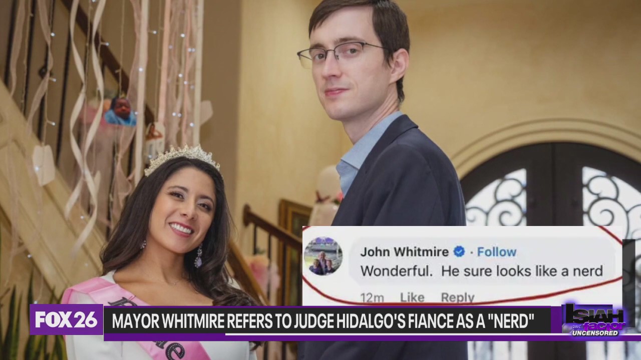 Beef or jokes? Mayor Whitmire refers to Judge Lina Hidalgo's fiance as a "nerd"