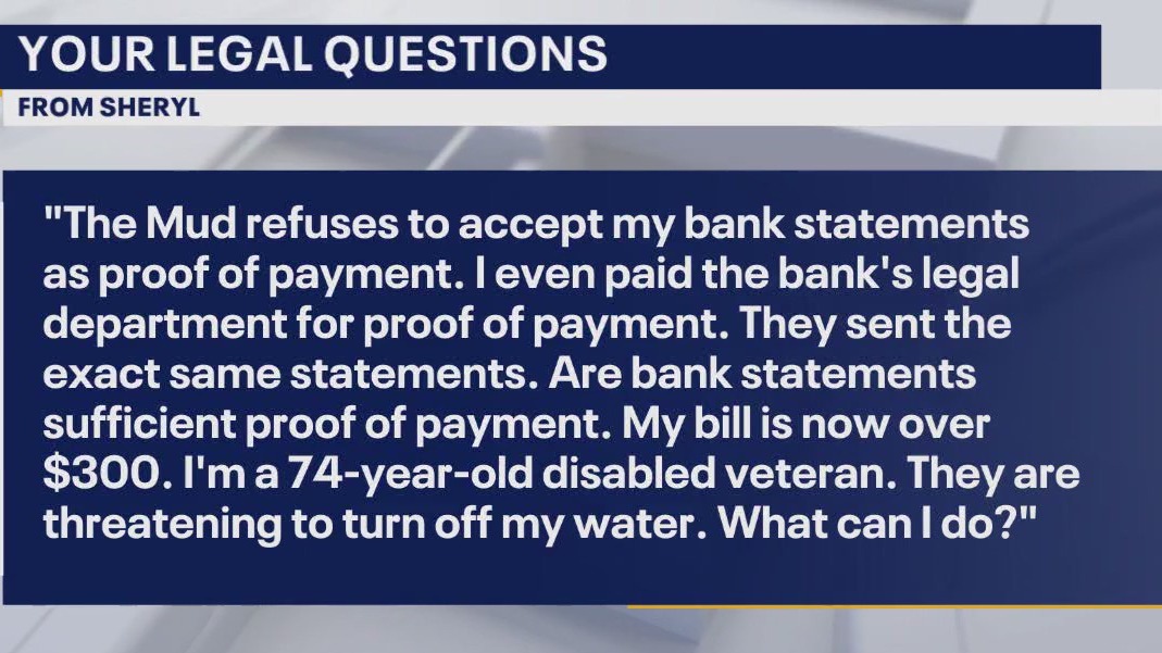 Your Legal Questions: bill payments. deeds, copy right infringement