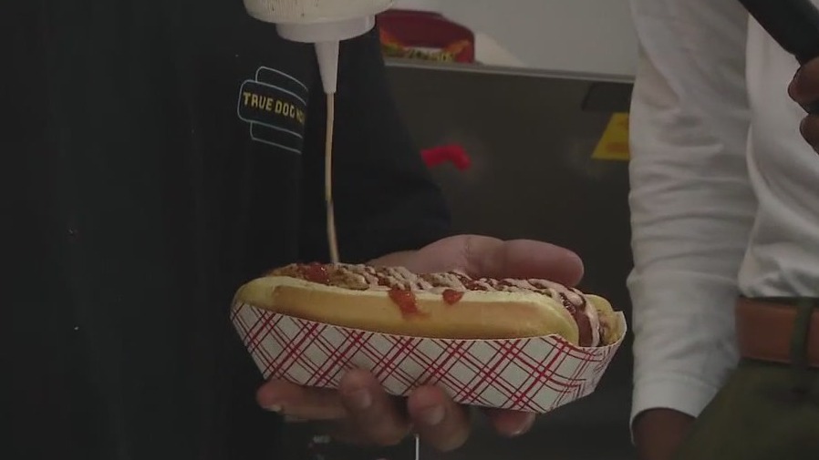 Gourmet hot dogs with True Dogs