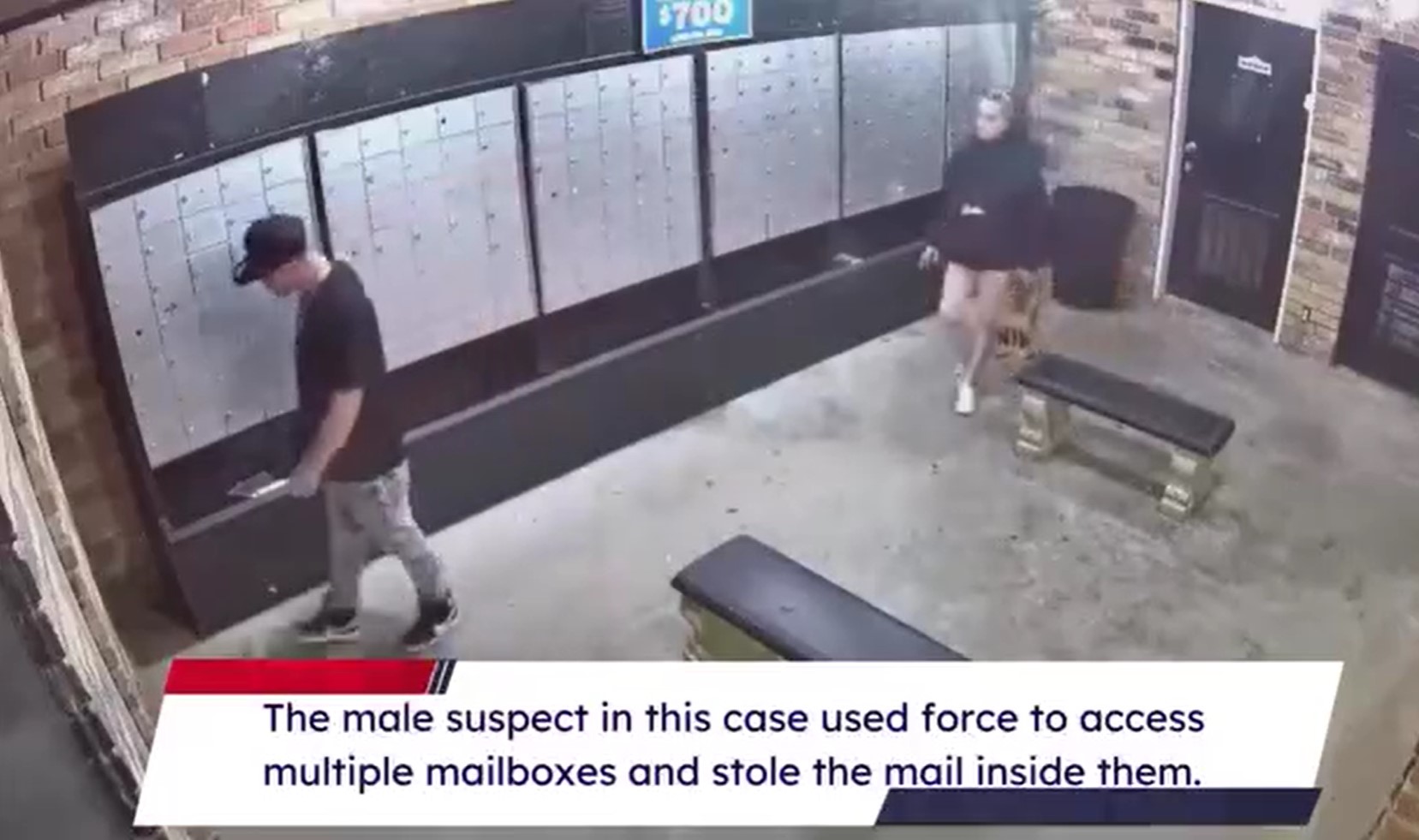 Mail theft suspects seen taking apartment mail