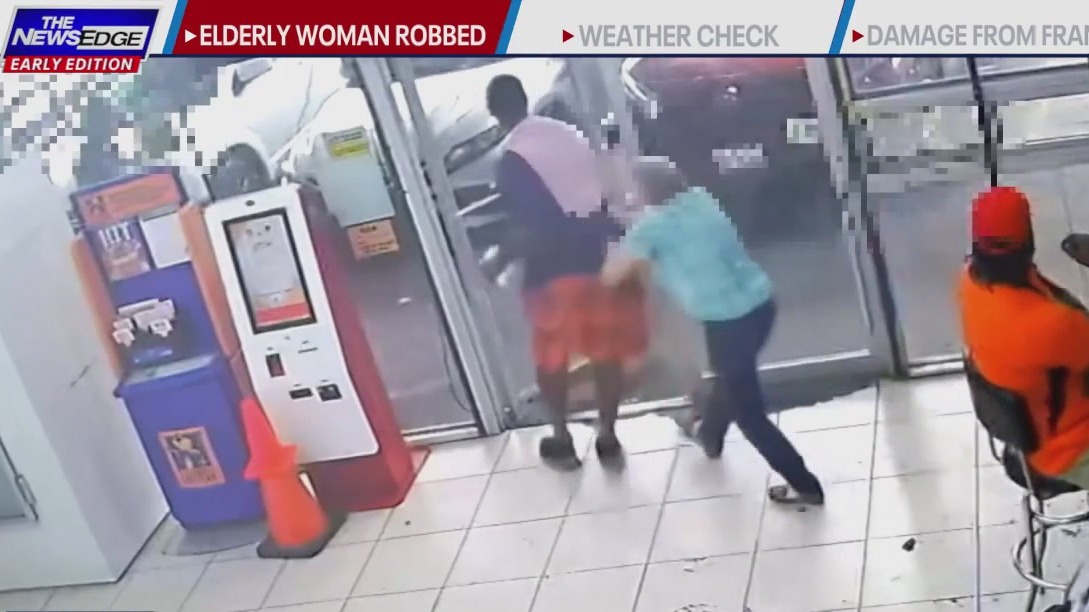 VIDEO: Elderly woman robbed by two men, police say