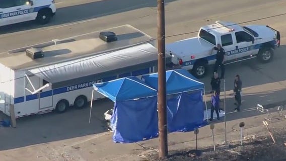 Crime scene set up at pipeline fire