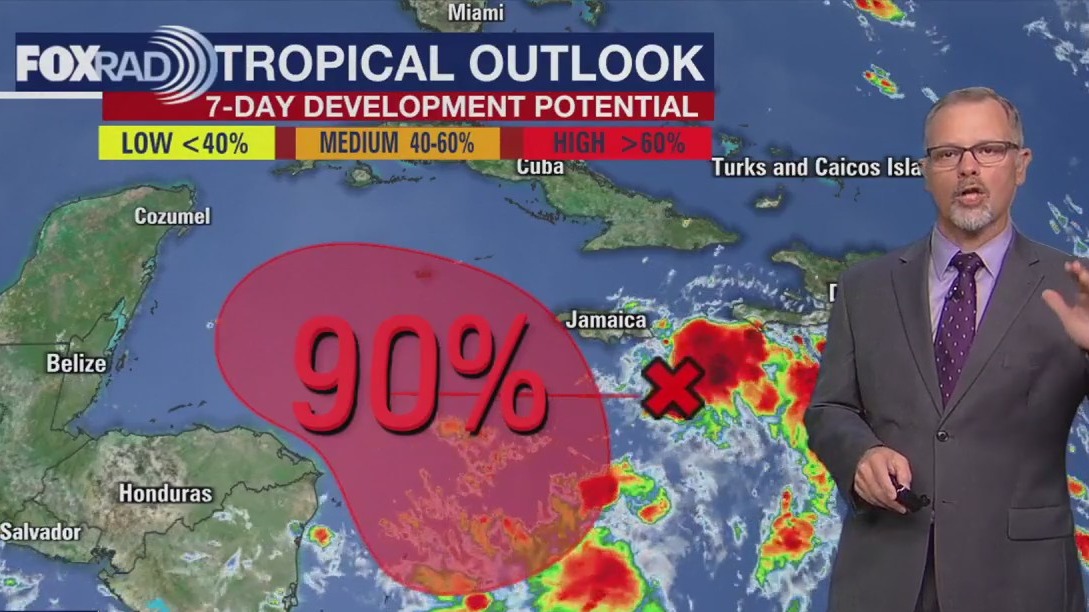 Invest 99L in Caribbean Sea could track North