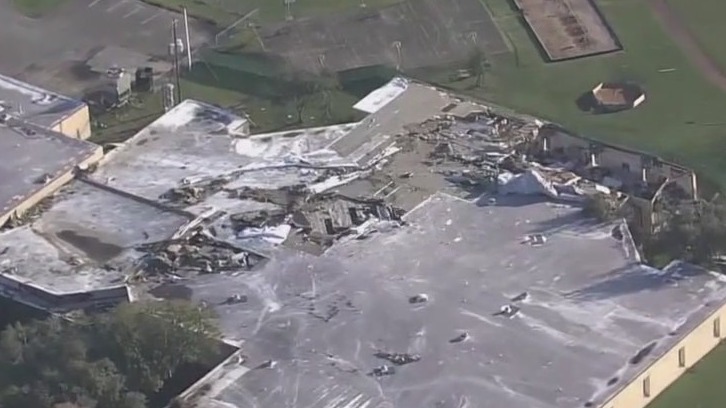 Walt Disney Elementary in Alvin damaged by tornado