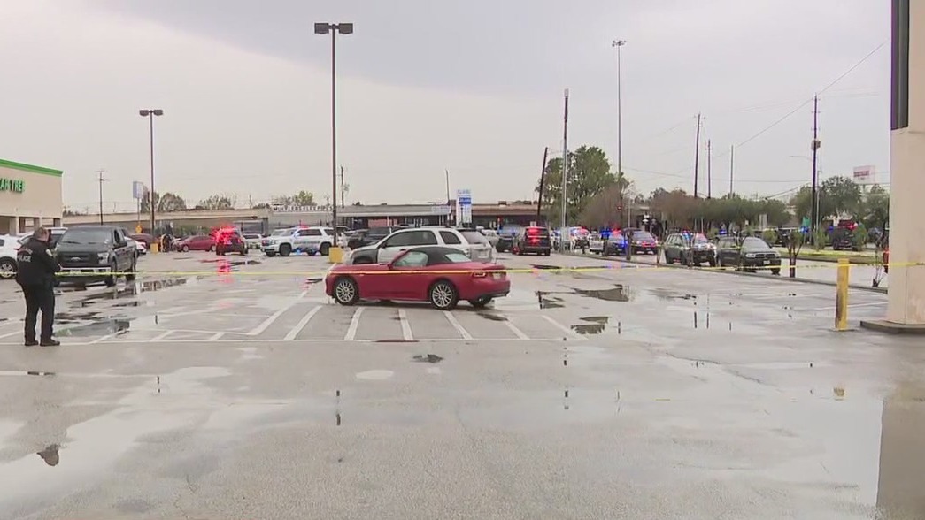 Officer shot in Houston; suspect at large