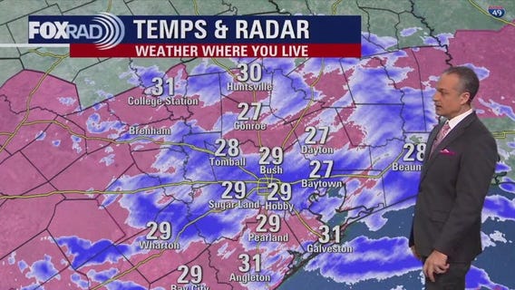Houston weather: Snow falling across Southeast Texas