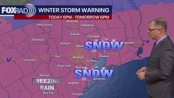 Houston Weather: Winter storm arrives in Houston area
