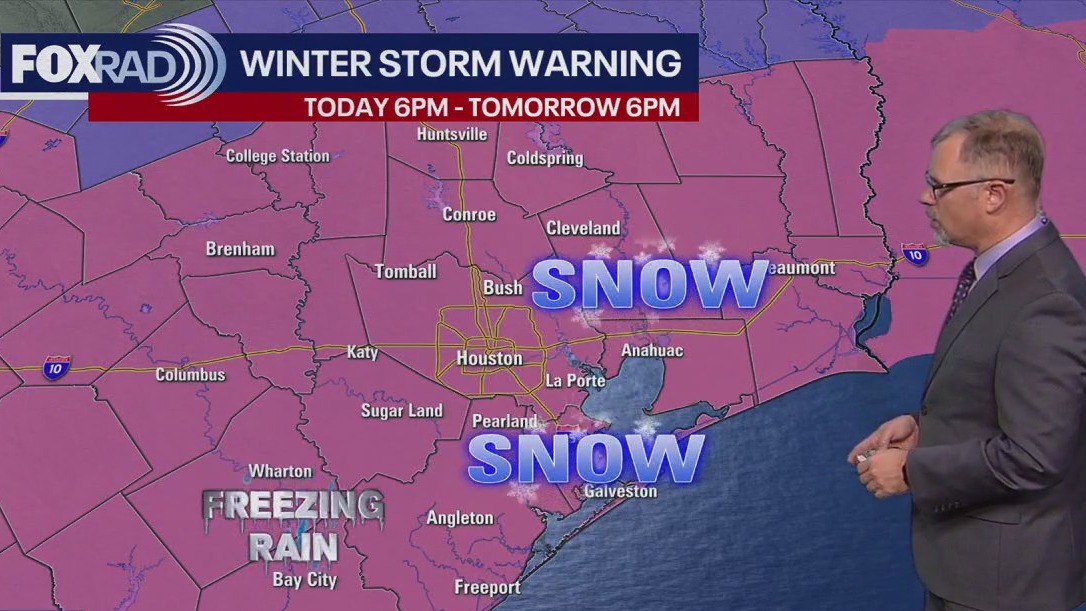 Houston Weather: Winter storm arrives in Houston area