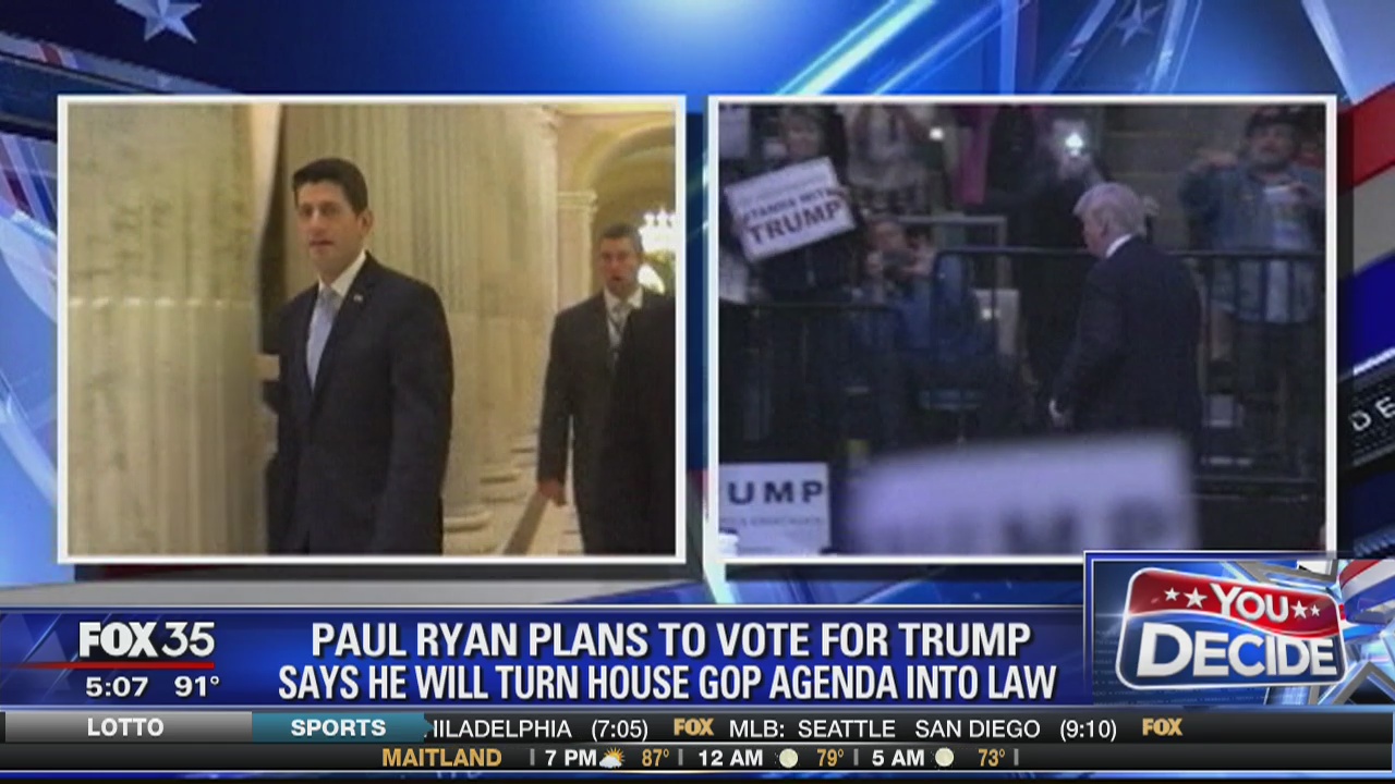 Paul Ryan will vote for Donald Trump