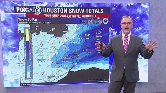 Houston weather: Snowfall totals