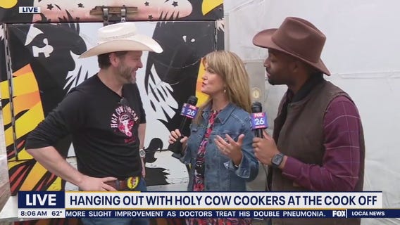 Houston rodeo BBQ cook-off: Holy Cow Cookers tent