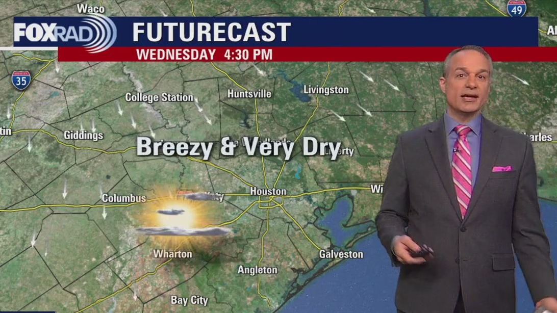 Houston weather: Windy Wednesday morning near 60