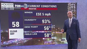Houston weather: Cool Wednesday morning in the 50s
