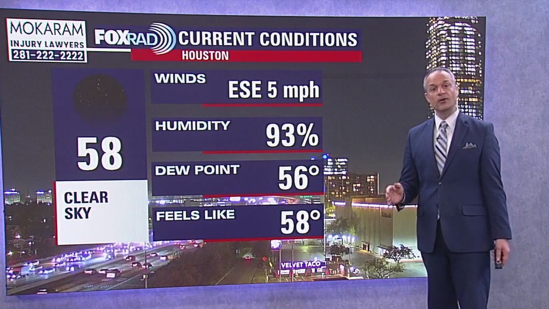 Houston weather: Cool Wednesday morning in the 50s