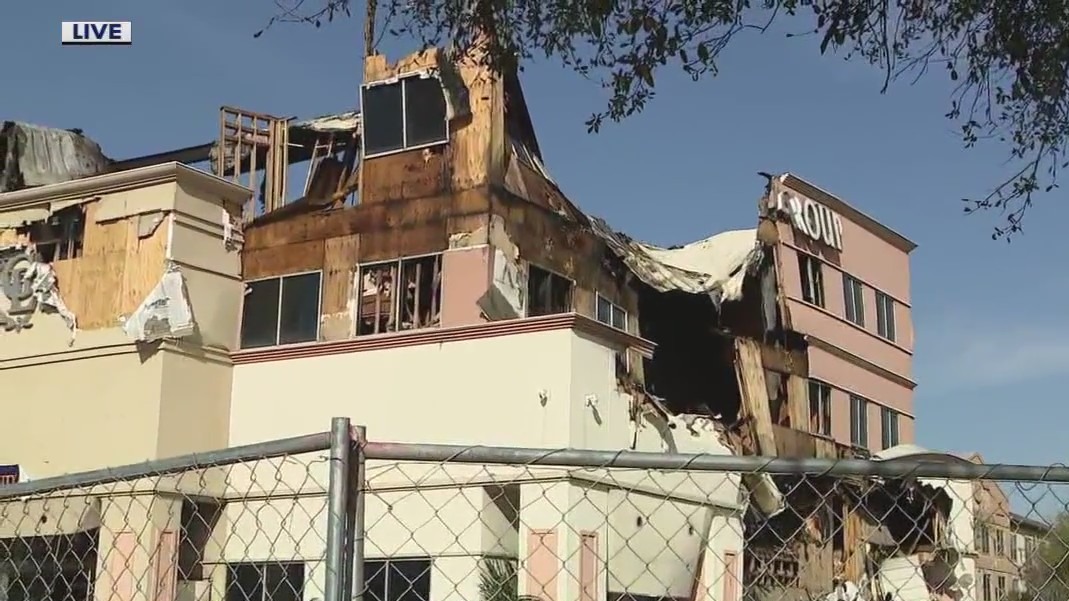 Houston building fire: Fire crews monitor for possible collapse