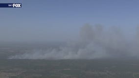 San Jacinto County: Wildfire in Cleveland, Texas