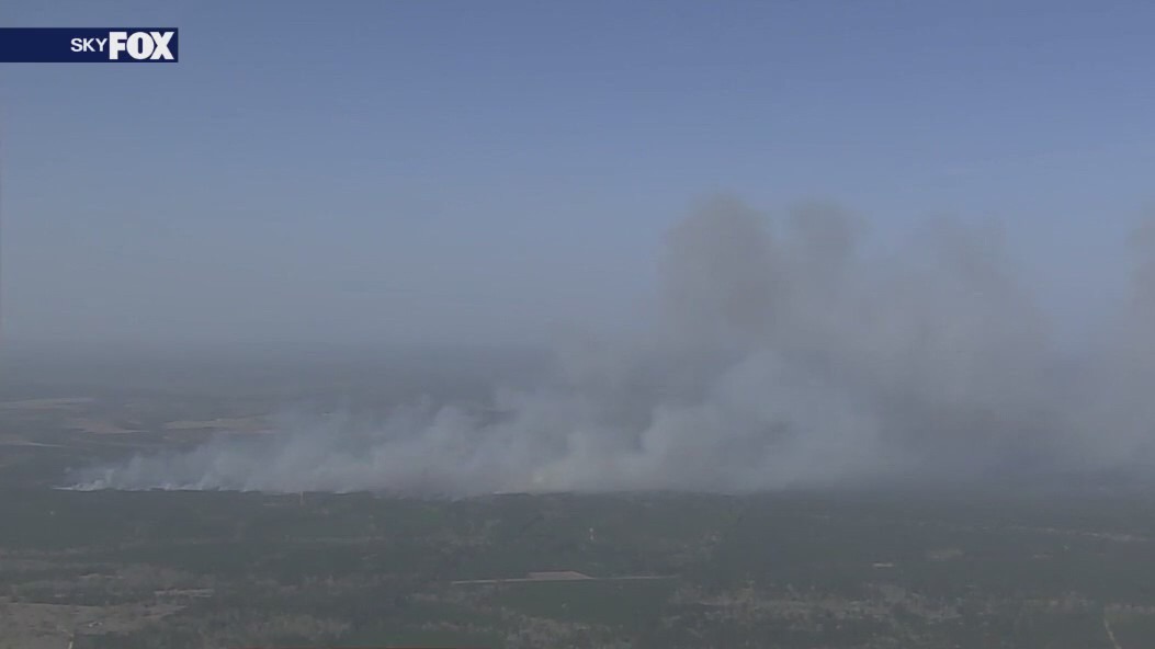 San Jacinto County: Wildfire in Cleveland, Texas