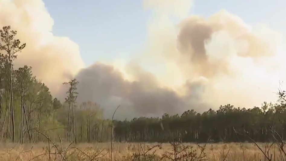 San Jacinto County, TX: Wildfire reported in Cleveland