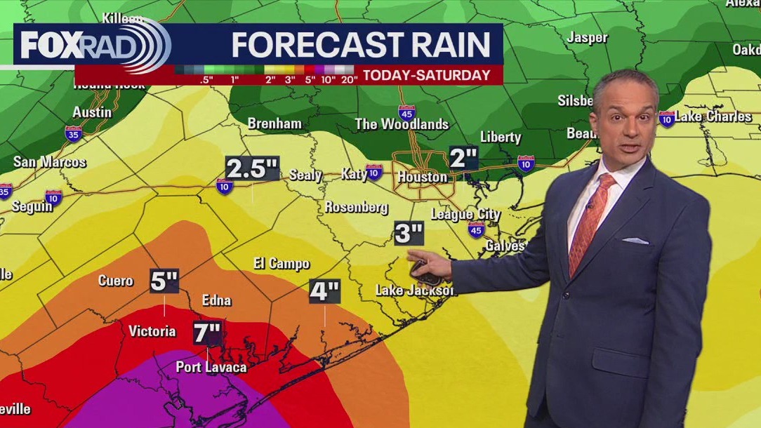 Houston weather: Rainy Thursday, highs in mid-70s