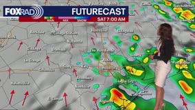 Houston weather: Rainfall moving out, warm temps moving in