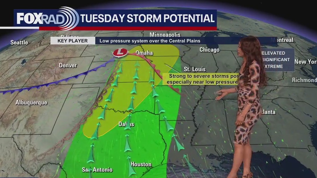 Houston weather: Storms possible Tuesday, warmup this week