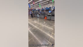 Walmart Horses: Four people go for a ride in Baker, Louisiana store
