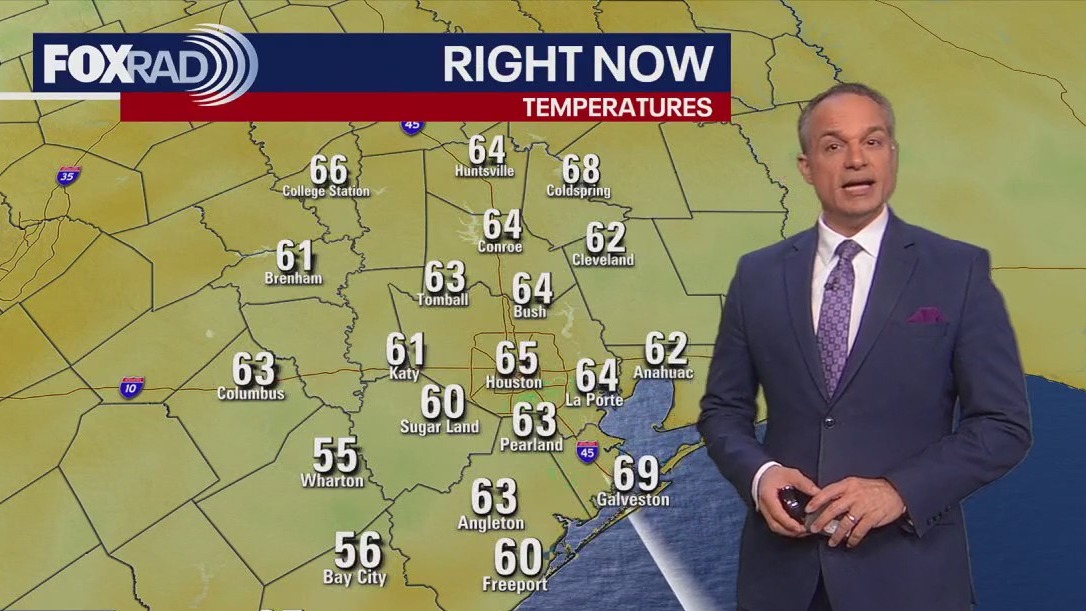 Houston weather: Cooler Tuesday morning in the 60s