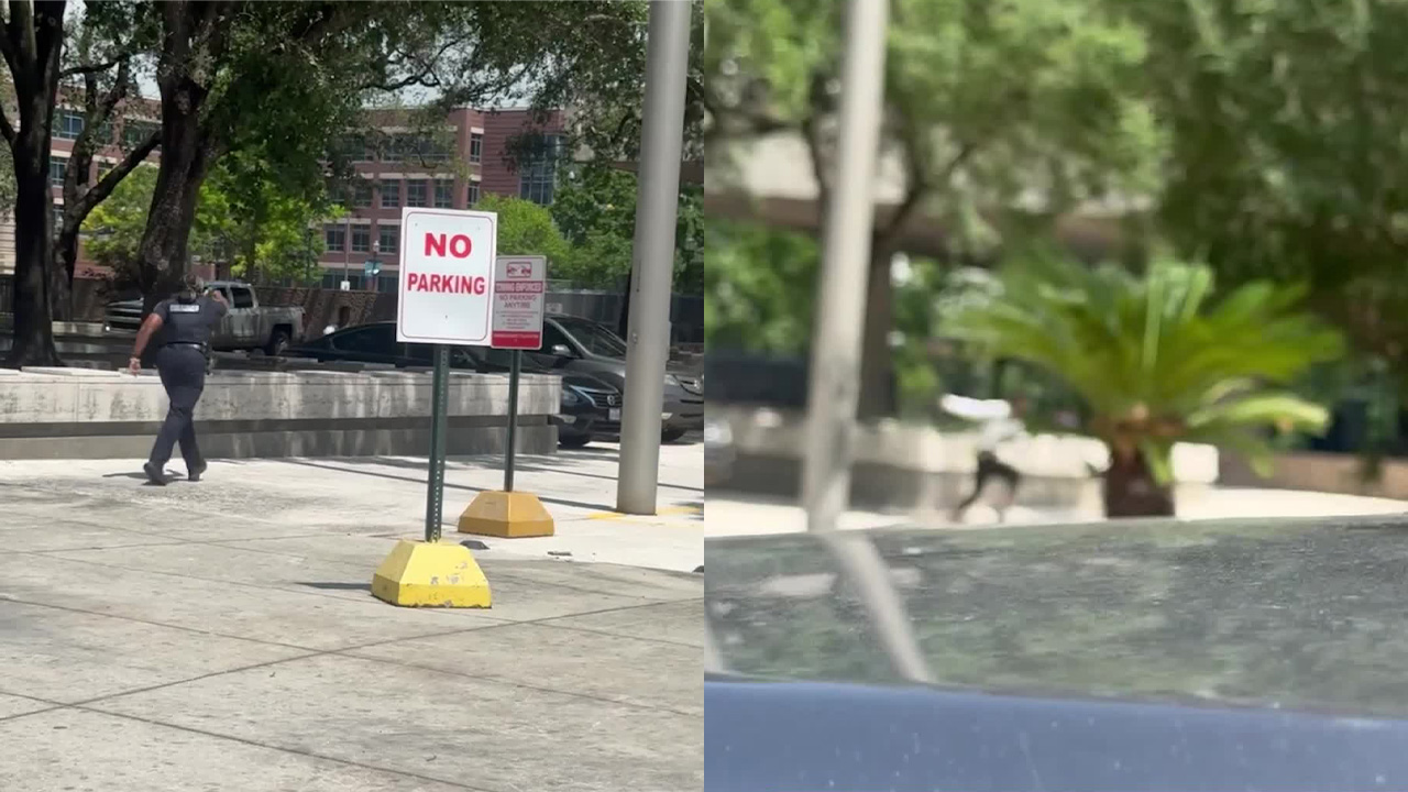 Downtown Houston shooting caught on video: Constable deputy, suspect injured