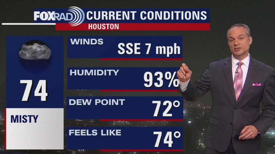 Houston weather: Misty Thursday morning in the 70s