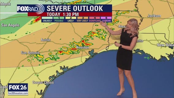 Houston weather timeline: Friday severe storm chances