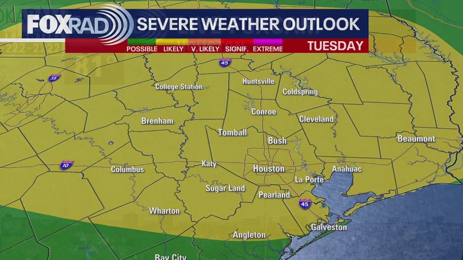 Houston weather: Calm end to weekend; severe storm chances return this ...