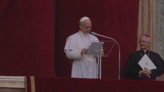 Pope Leo XIV delivers his first Sunday address