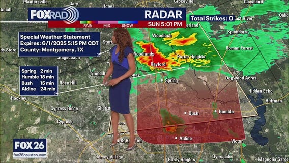 Houston weather: Sunday severe storms slightly weaken