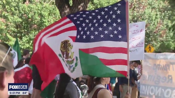 Anti-ICE protest in Houston; rally remains peaceful