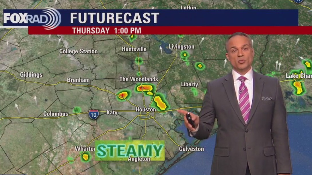 Houston weather: Steamy, hot Thursday in the 80s