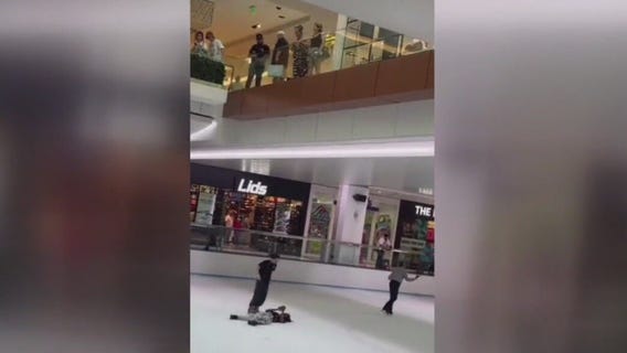 Suspect jumps down to Houston Galleria ice rink, injures legs