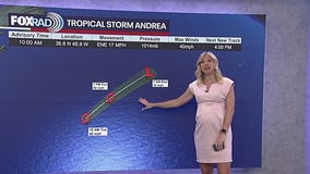 Tropical Storm Andrea forms in the Atlantic