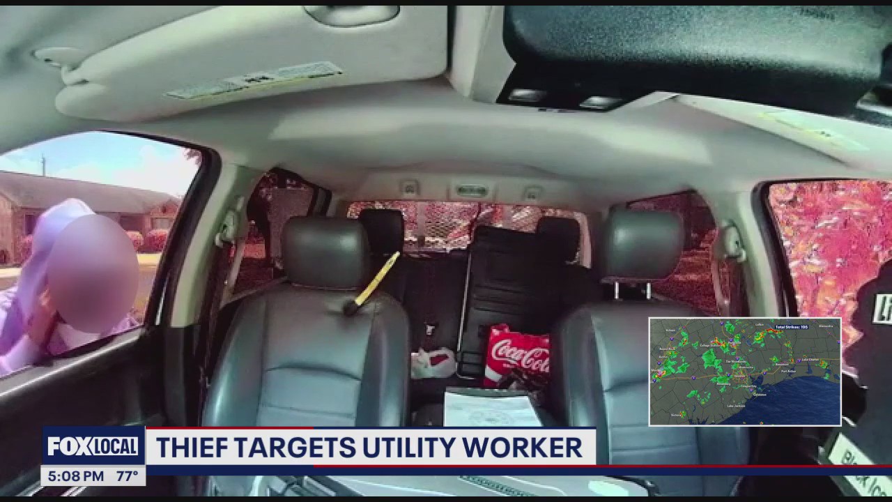 Thief raids utility worker vehicle in southwest Houston