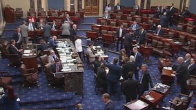 Senators vote through the night on budget bill