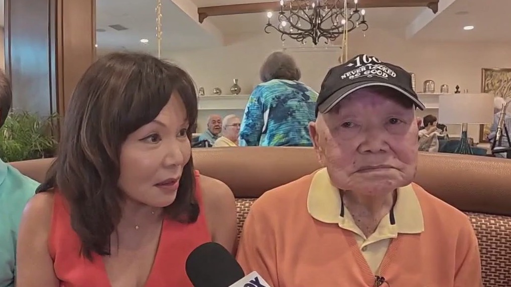 102-year-old man celebrates his birthday