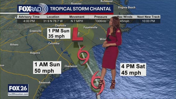 Tropical Weather Update - Tropical Storm Chantal forms in SE U.S. coast