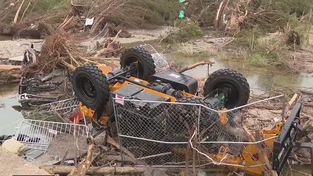 Texas flooding: Heavy debris seen in Guadalupe River